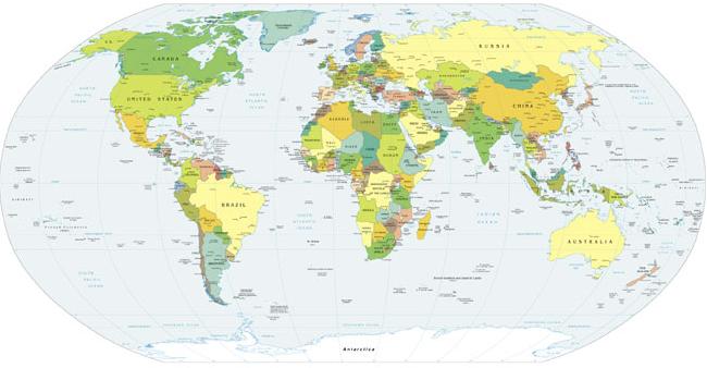 World Map With Cities And Countries. cities The+world+map+with+